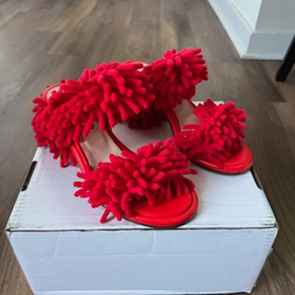 Agl Red Textured Mules - image 8